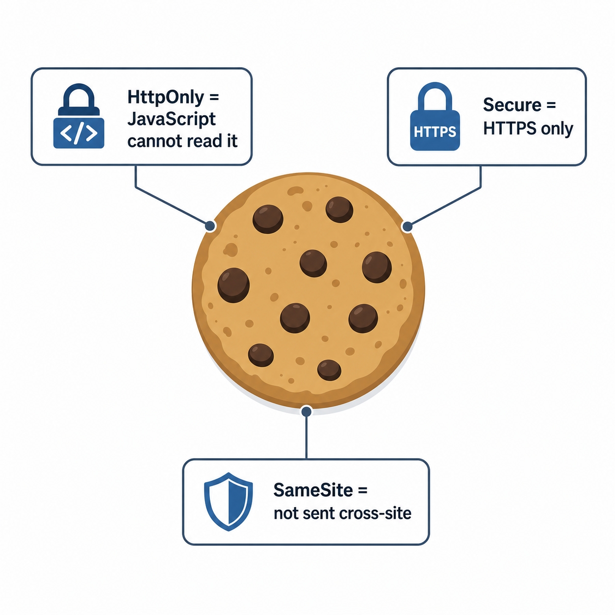 Three cookie attributes that defend against theft and forgery