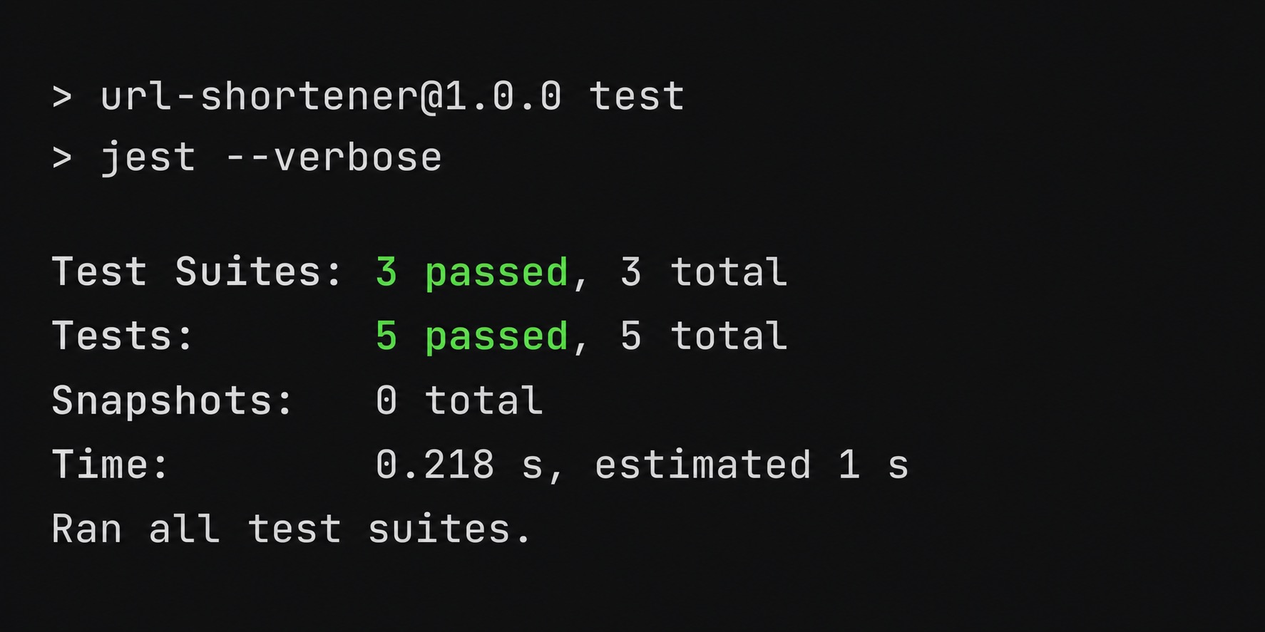 All tests passing after the refactor.